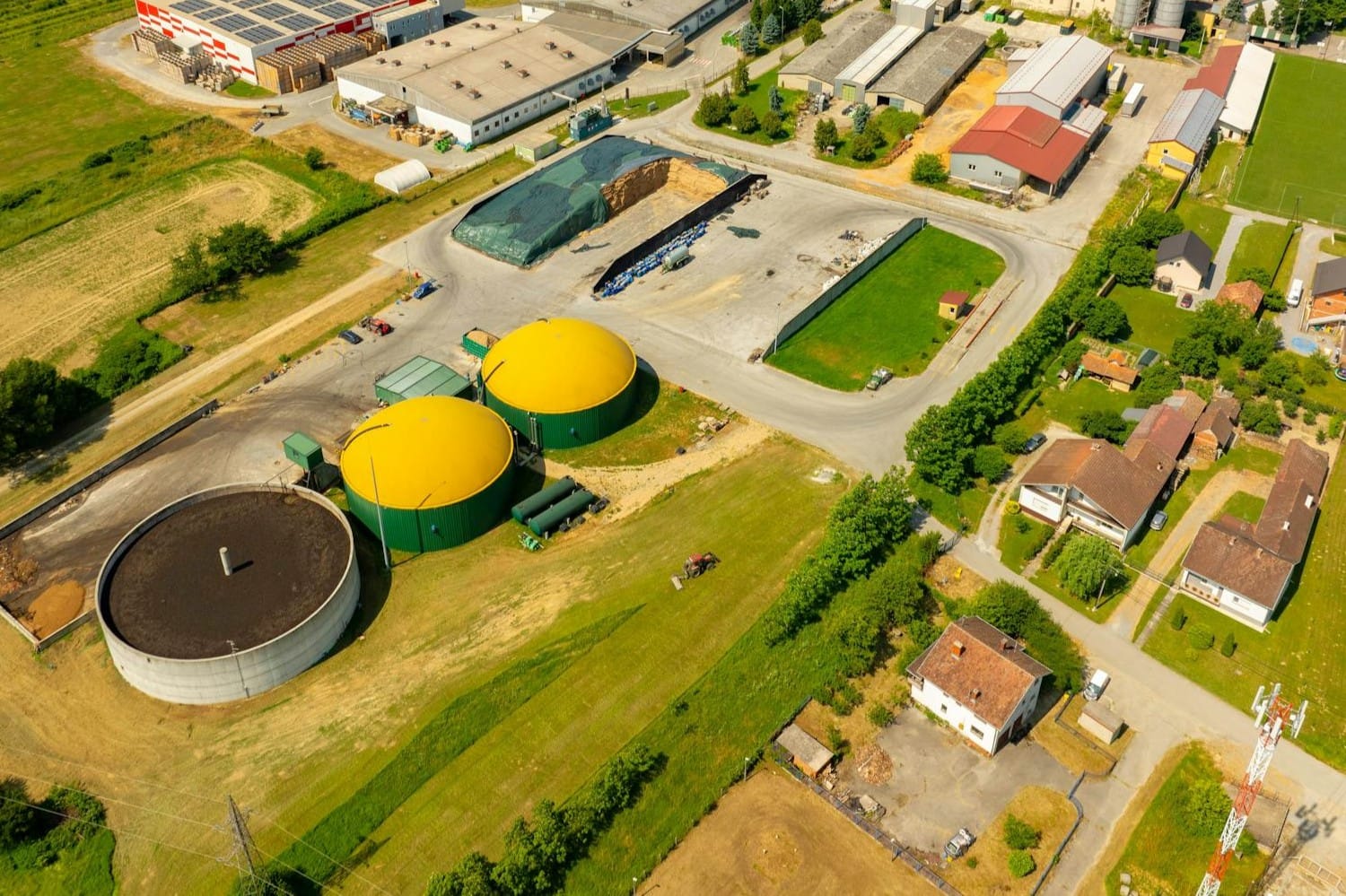 impianto biogas dall'alto